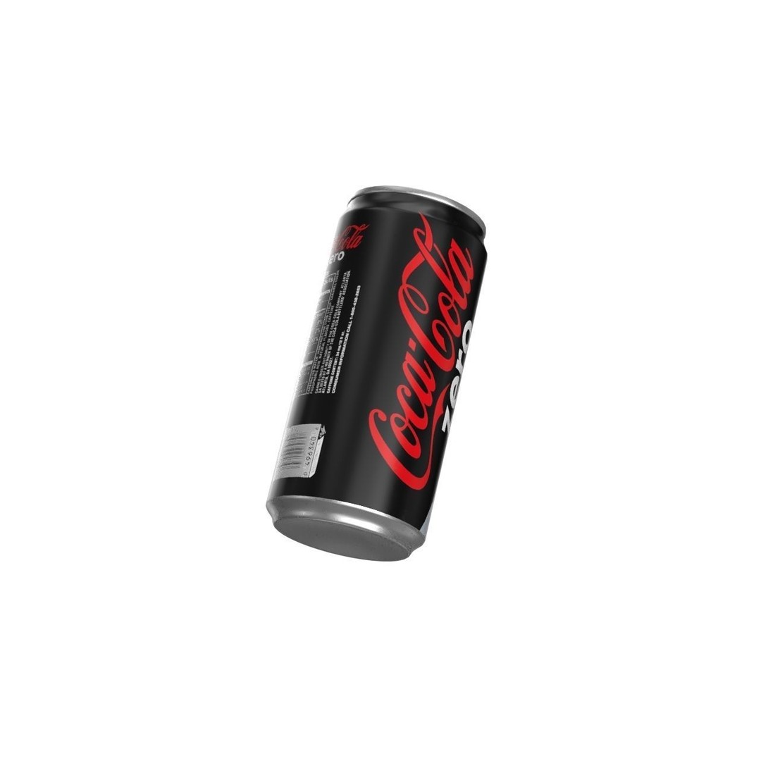 Coca Cola Zero Drink Can 3D Model – Low Poly PBR Asset, FBX & OBJ - View 12