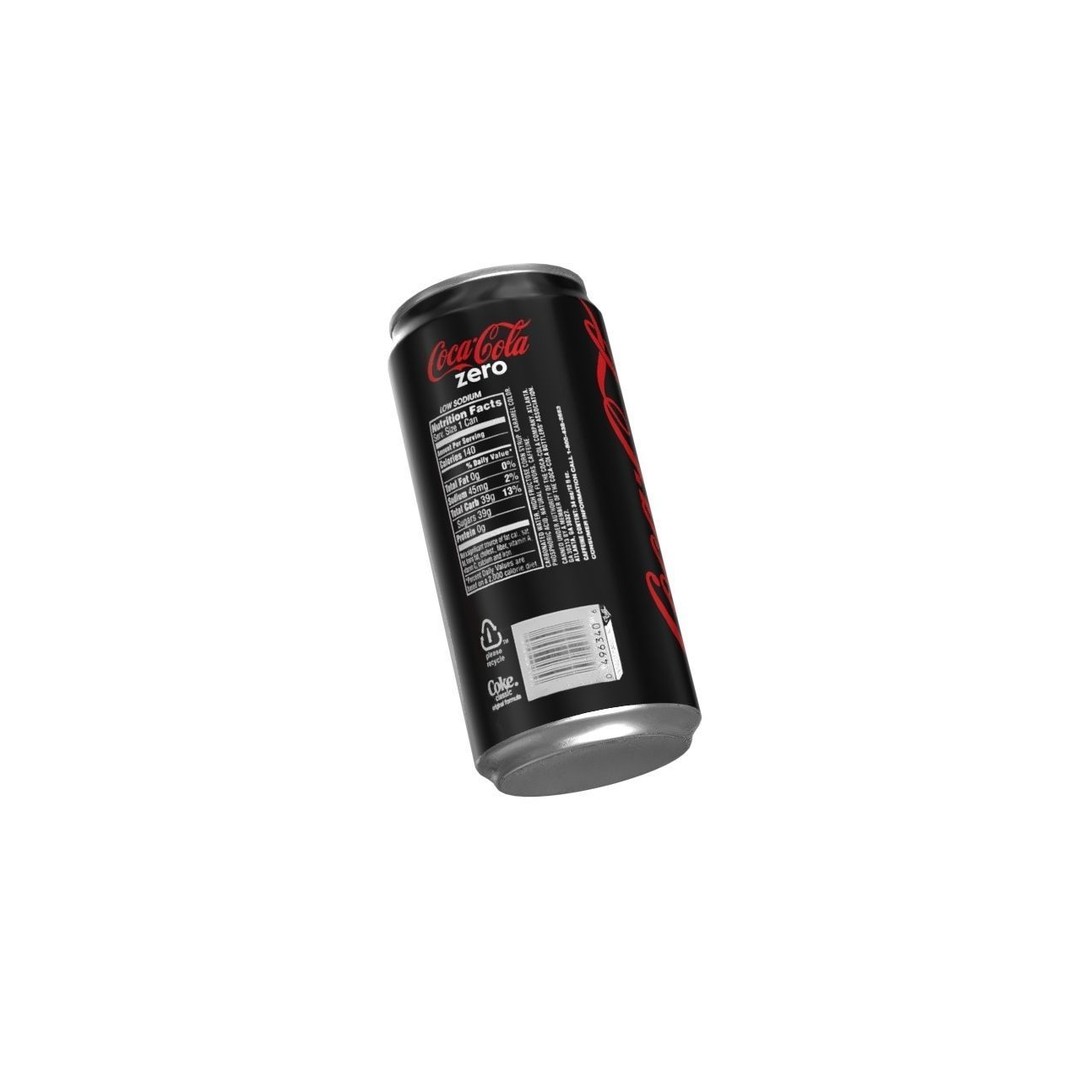 Coca Cola Zero Drink Can 3D Model – Low Poly PBR Asset, FBX & OBJ - View 13