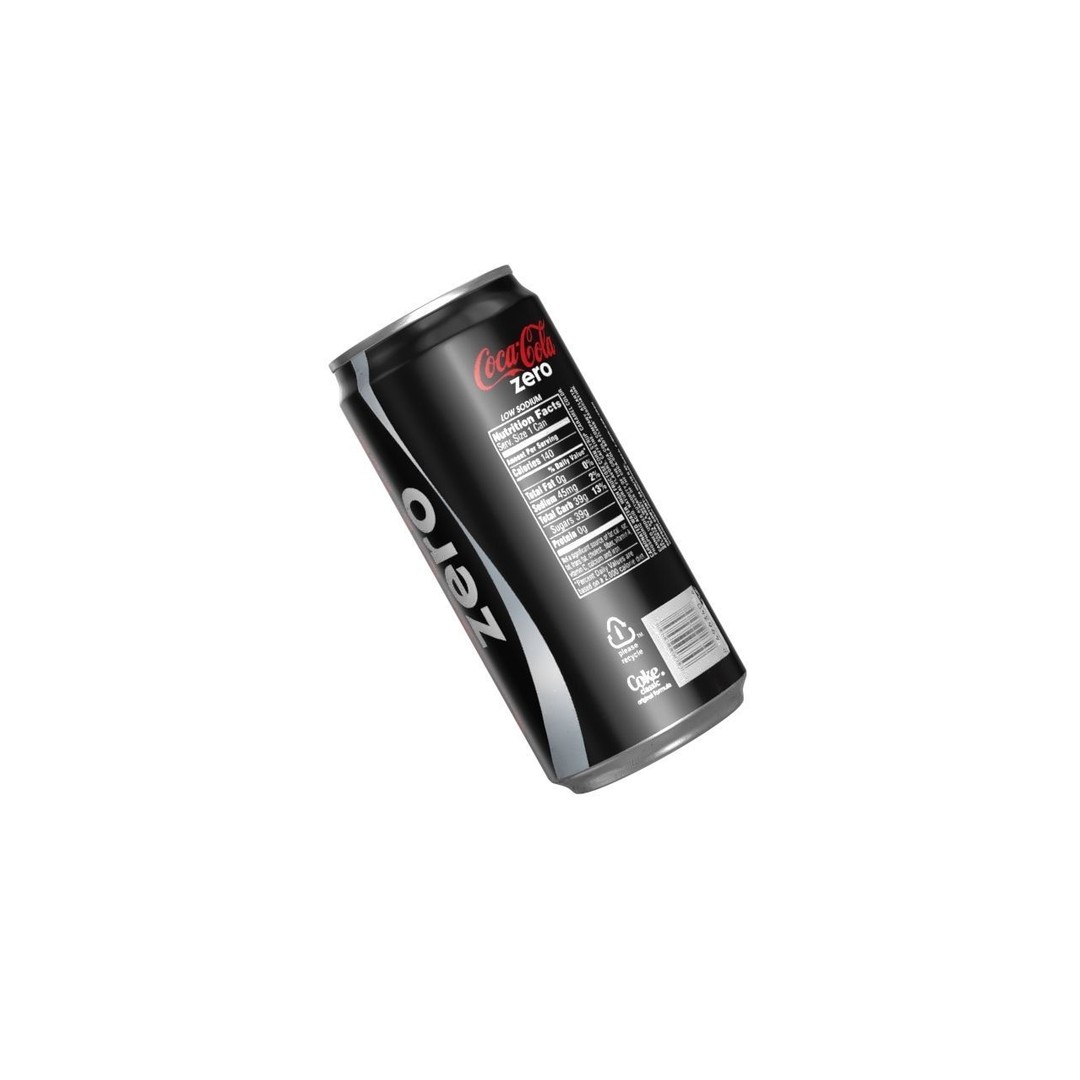 Coca Cola Zero Drink Can 3D Model – Low Poly PBR Asset, FBX & OBJ - View 14