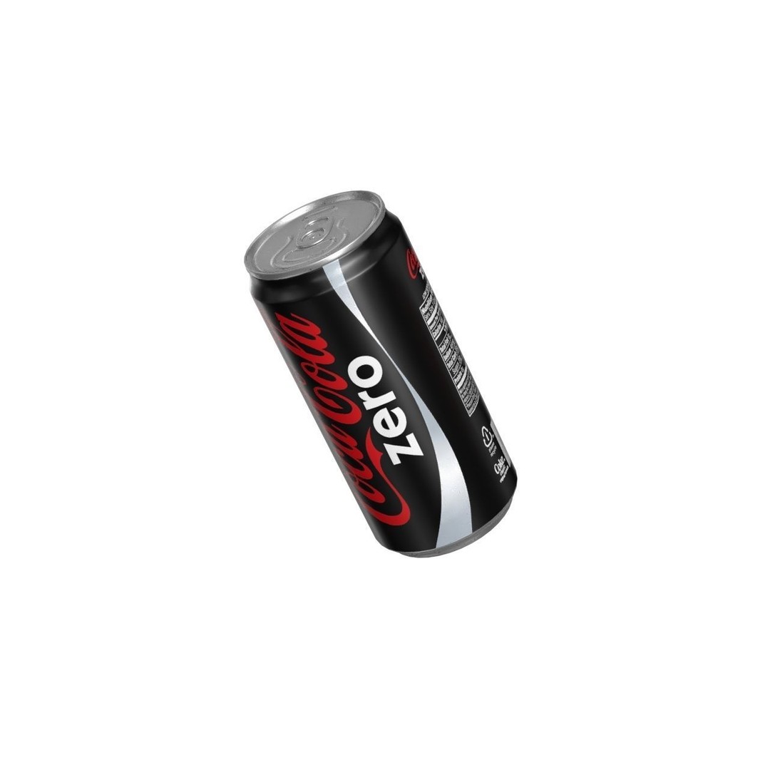 Coca Cola Zero Drink Can 3D Model – Low Poly PBR Asset, FBX & OBJ - View 15