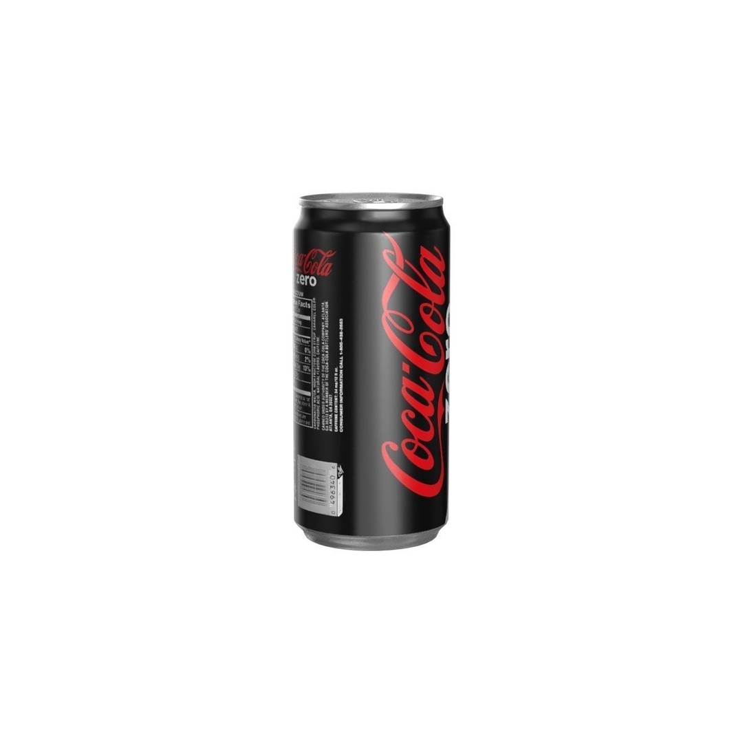 Coca Cola Zero Drink Can 3D Model – Low Poly PBR Asset, FBX & OBJ - View 3