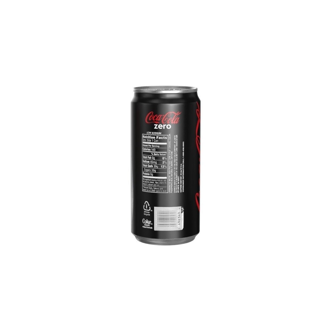 Coca Cola Zero Drink Can 3D Model – Low Poly PBR Asset, FBX & OBJ - View 4