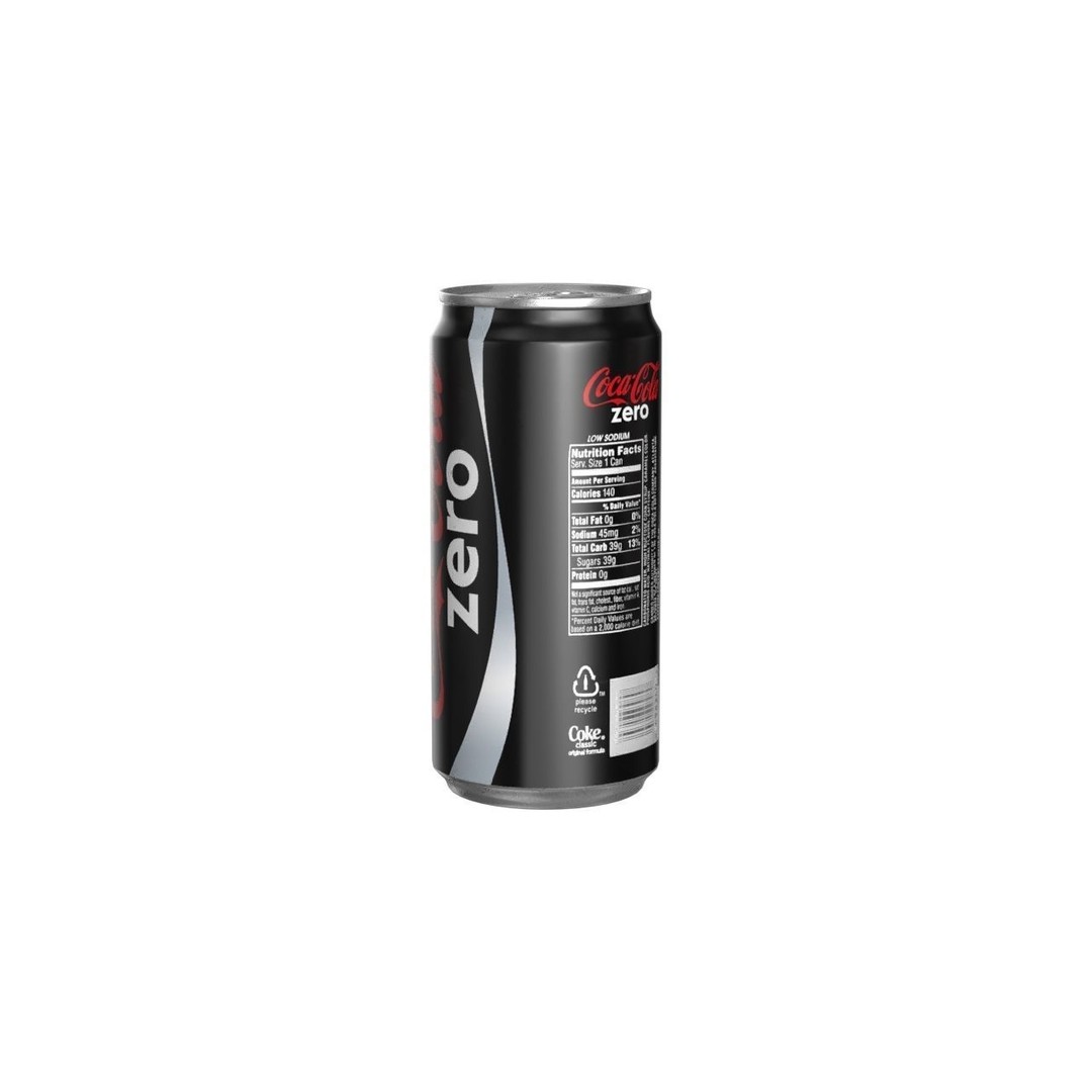 Coca Cola Zero Drink Can 3D Model – Low Poly PBR Asset, FBX & OBJ - View 5
