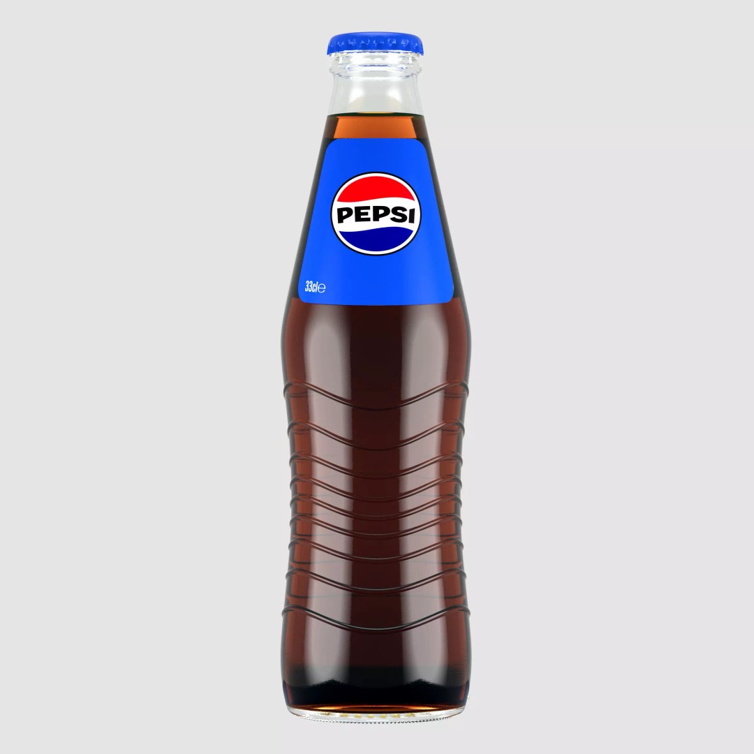 Pepsi Soda Bottle 3D Model – High Poly Beverage Asset, FBX, OBJ - View 2