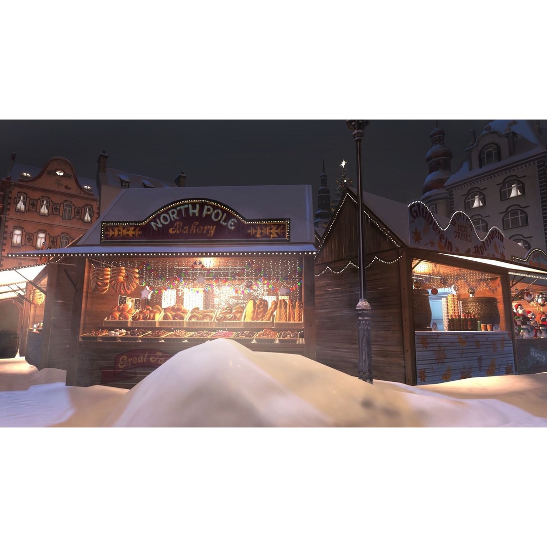 Christmas Mini Market 3D Model – Low Poly Architectural Set, FBX - View 10