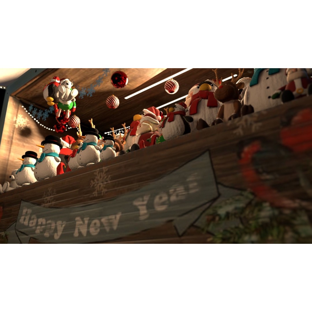 Christmas Mini Market 3D Model – Low Poly Architectural Set, FBX - View 33