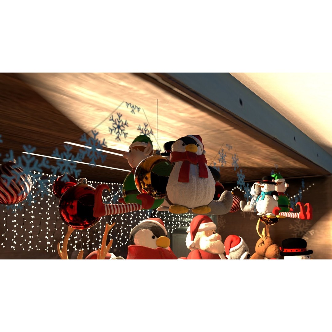 Christmas Mini Market 3D Model – Low Poly Architectural Set, FBX - View 34