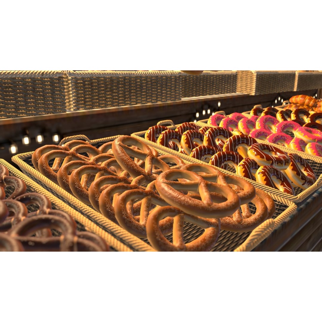 Christmas Mini Market 3D Model – Low Poly Architectural Set, FBX - View 45