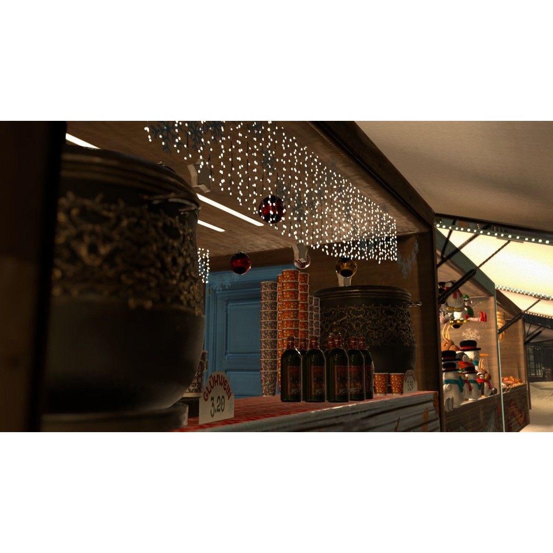 Christmas Mini Market 3D Model – Low Poly Architectural Set, FBX - View 65