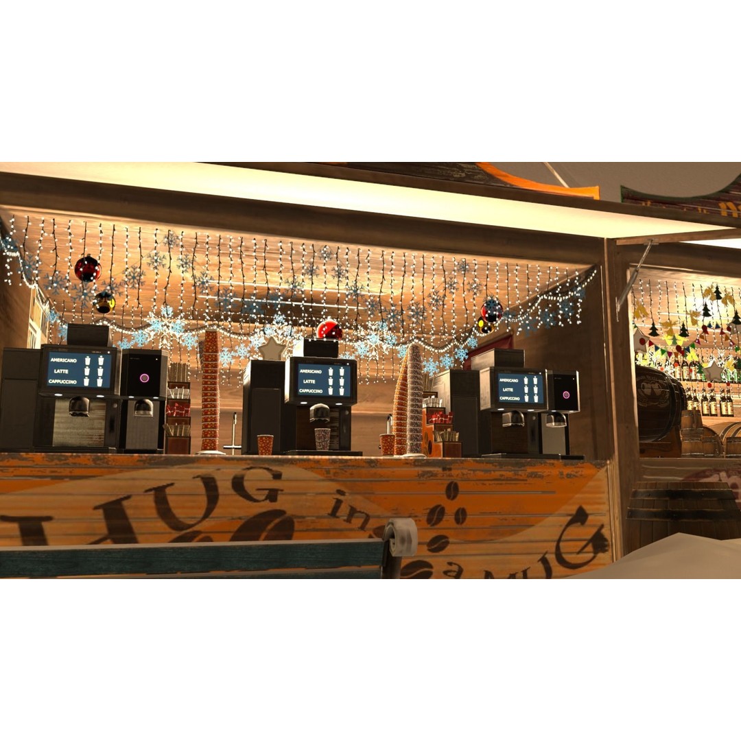 Christmas Mini Market 3D Model – Low Poly Architectural Set, FBX - View 67