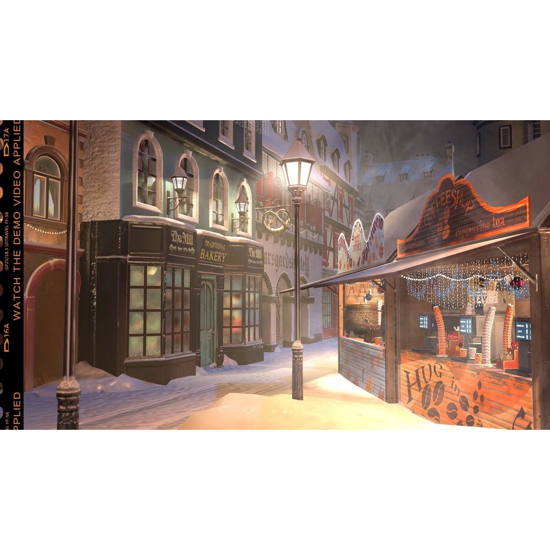 Christmas Mini Market 3D Model – Low Poly Architectural Set, FBX - View 7
