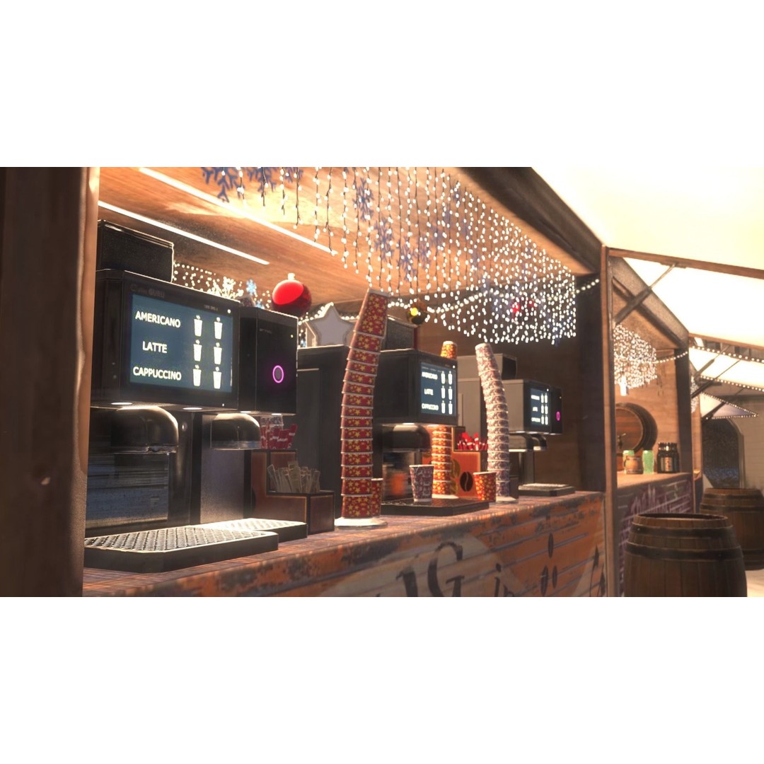 Christmas Mini Market 3D Model – Low Poly Architectural Set, FBX - View 8