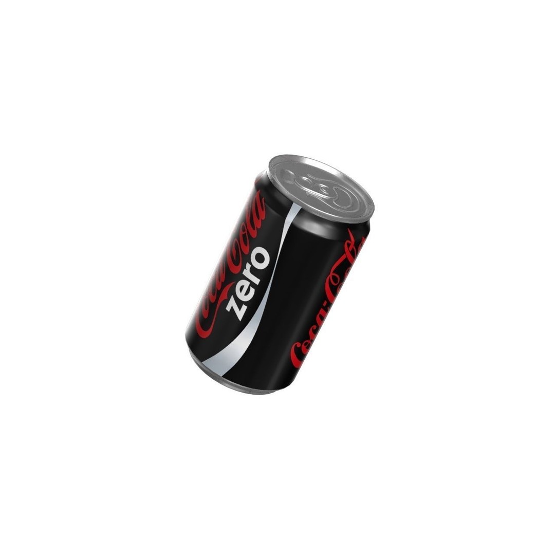 Coca Cola Zero Can 3D Model – Low Poly PBR Game Asset, FBX, OBJ - View 10