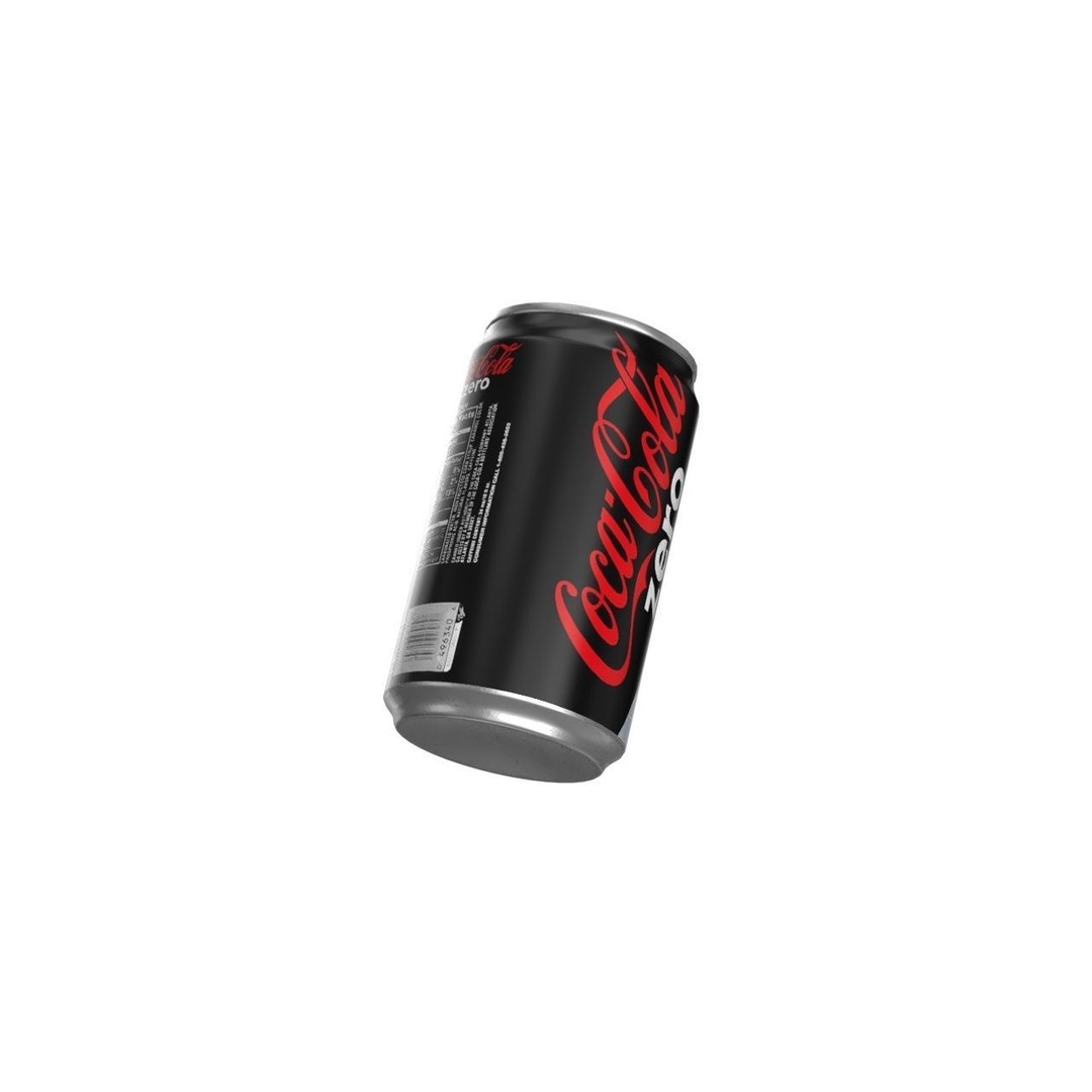 Coca Cola Zero Can 3D Model – Low Poly PBR Game Asset, FBX, OBJ - View 12