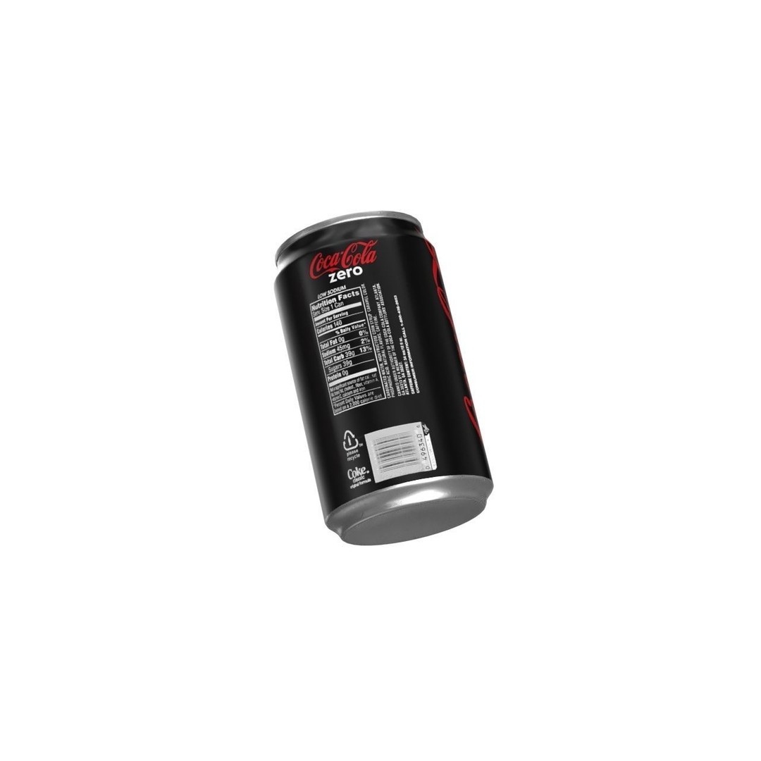 Coca Cola Zero Can 3D Model – Low Poly PBR Game Asset, FBX, OBJ - View 13