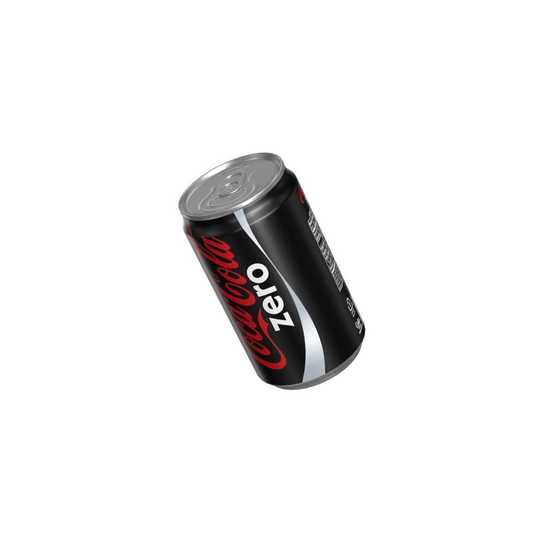 Coca Cola Zero Can 3D Model – Low Poly PBR Game Asset, FBX, OBJ - View 15