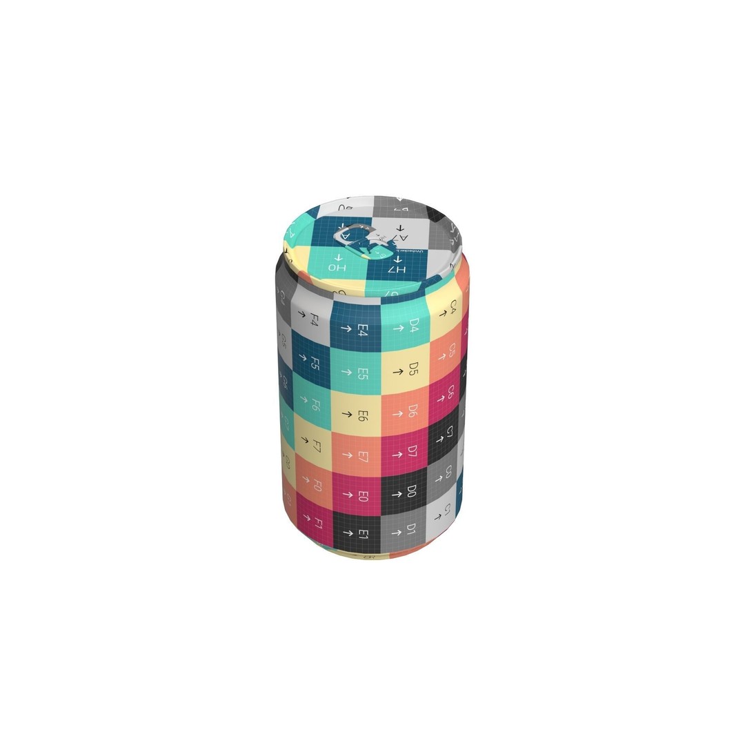 Coca Cola Zero Can 3D Model – Low Poly PBR Game Asset, FBX, OBJ - View 19