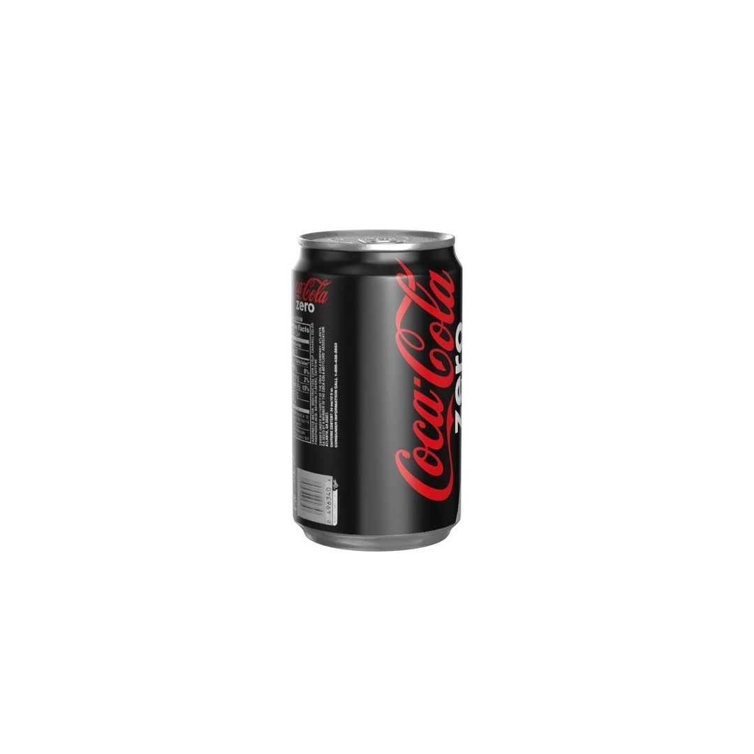 Coca Cola Zero Can 3D Model – Low Poly PBR Game Asset, FBX, OBJ - View 3