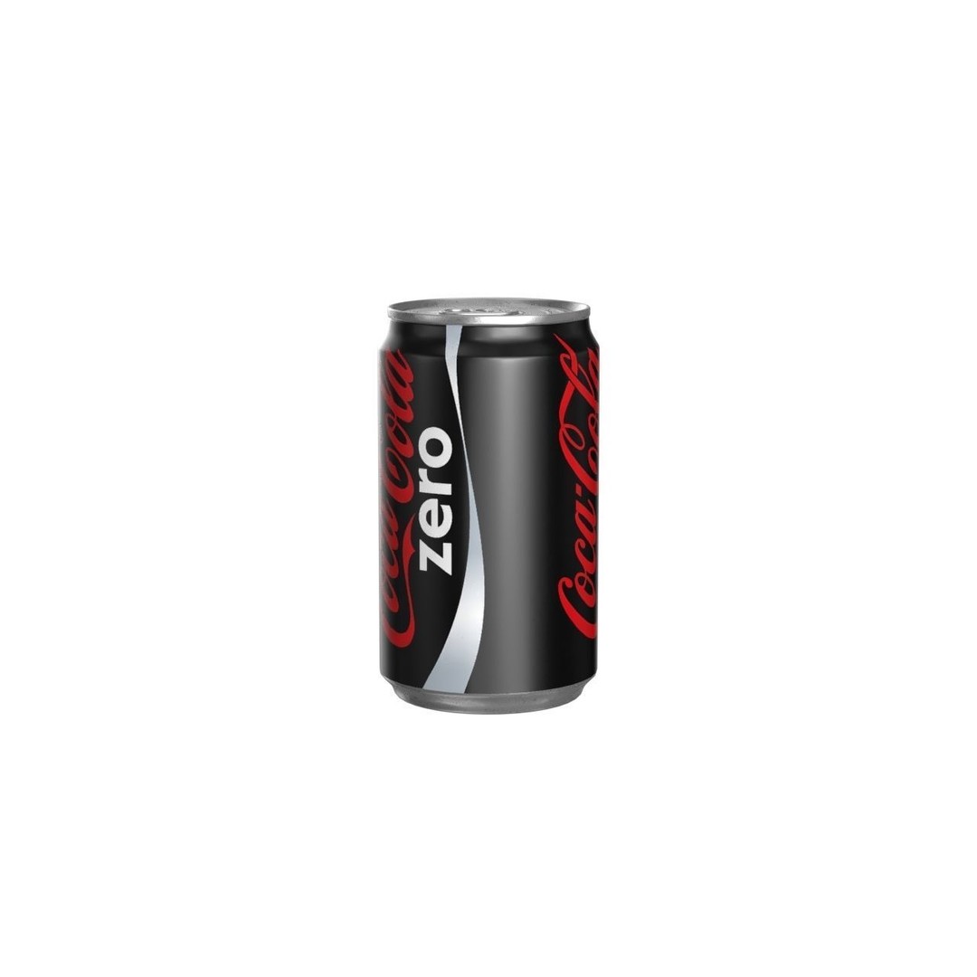 Coca Cola Zero Can 3D Model – Low Poly PBR Game Asset, FBX, OBJ - View 8