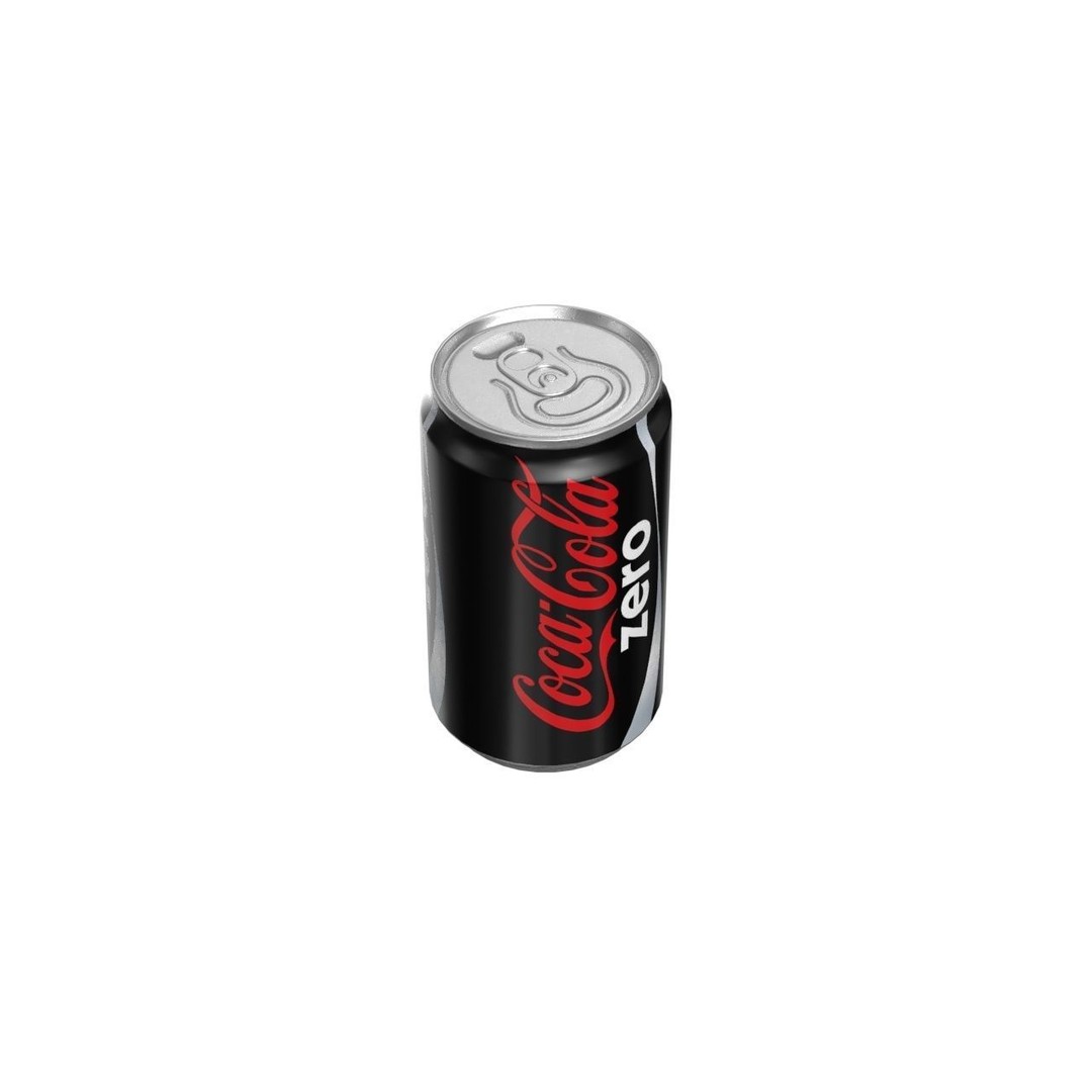 Coca Cola Zero Can 3D Model – Low Poly PBR Game Asset, FBX, OBJ - View 9