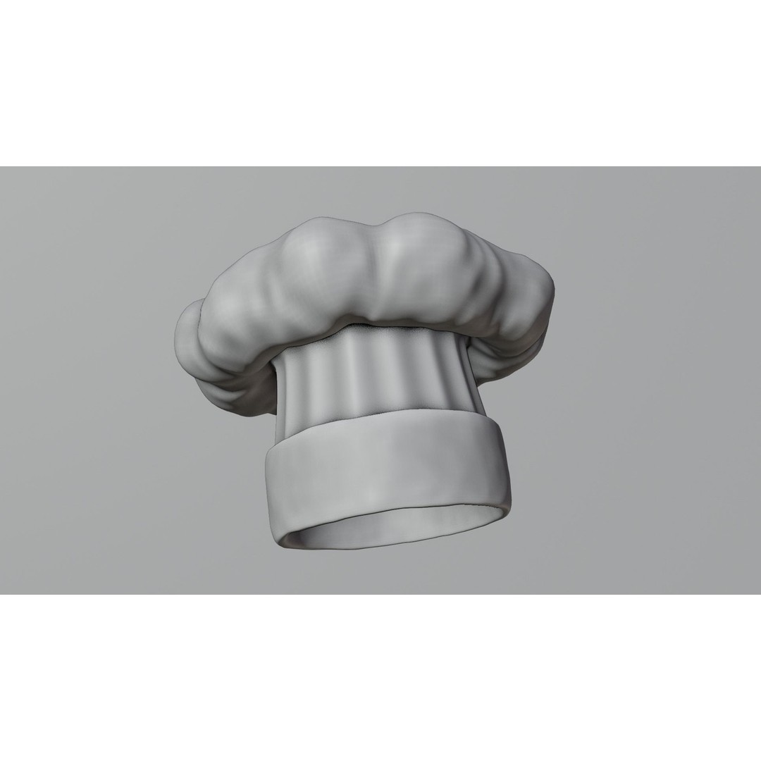 Stylized Chef Hat 3D Model – Cartoon Kitchen Prop, PBR Textures - View 11