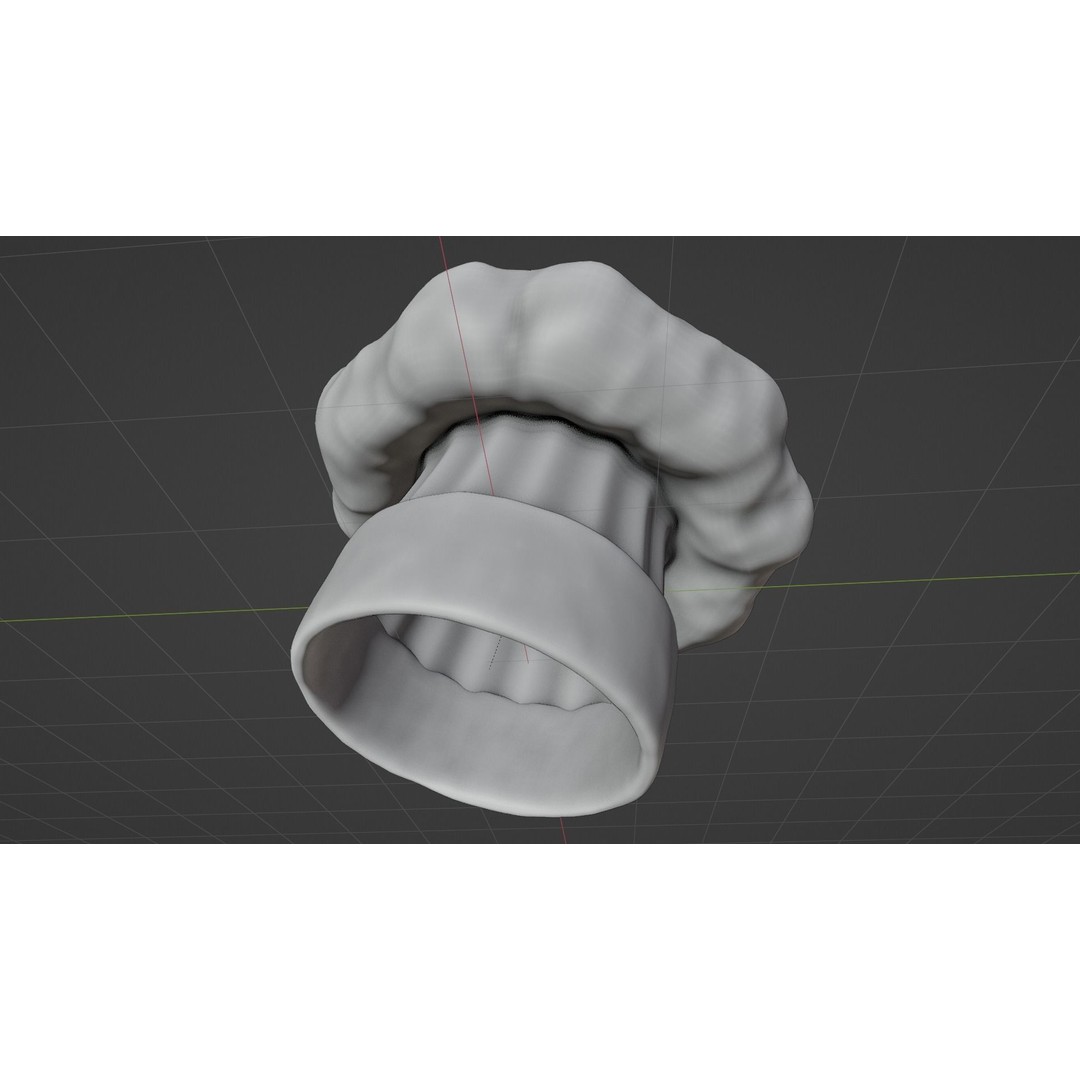 Stylized Chef Hat 3D Model – Cartoon Kitchen Prop, PBR Textures - View 7