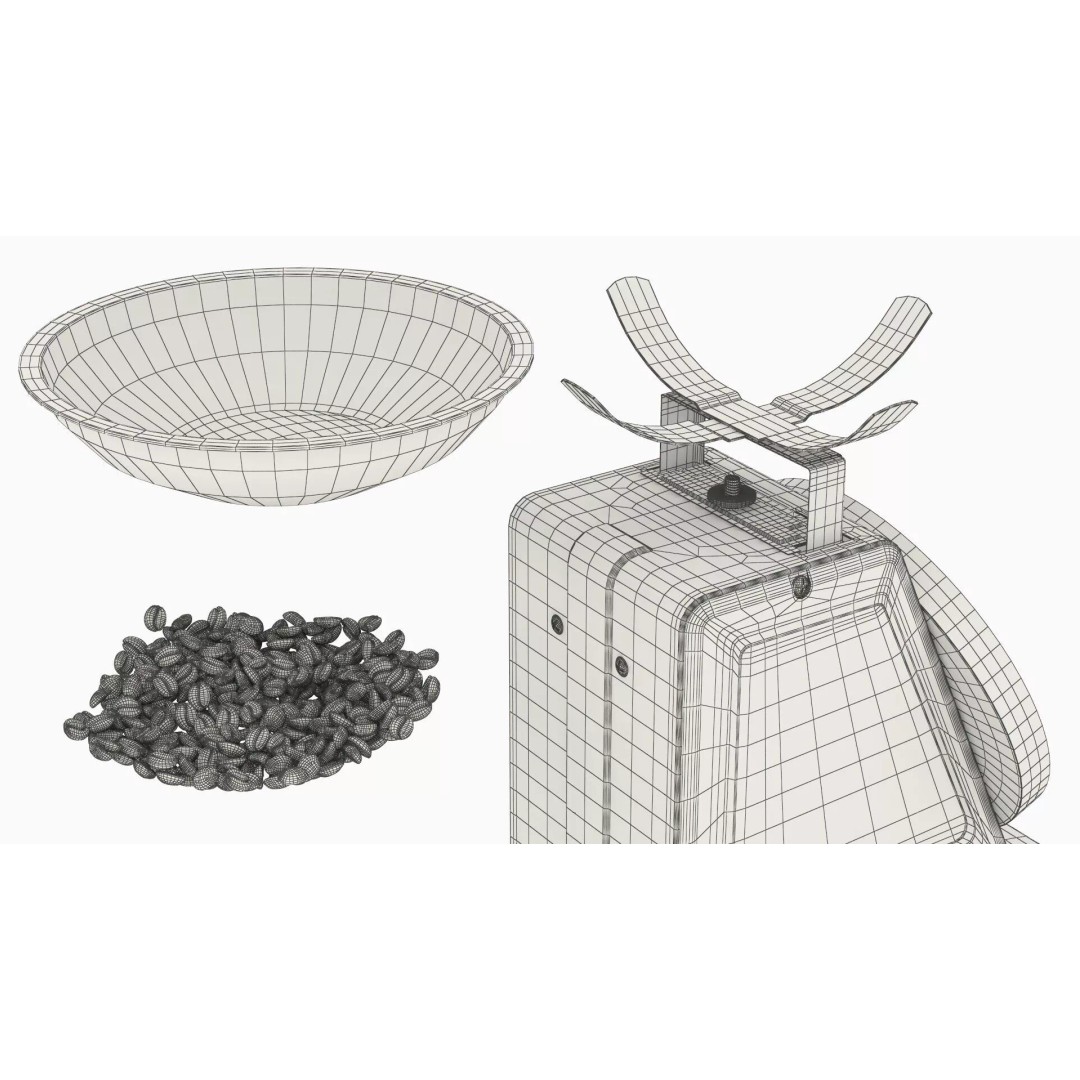 Marliz Kitchen Scale 3D Model – Retro White Design with PBR Textures - View 11