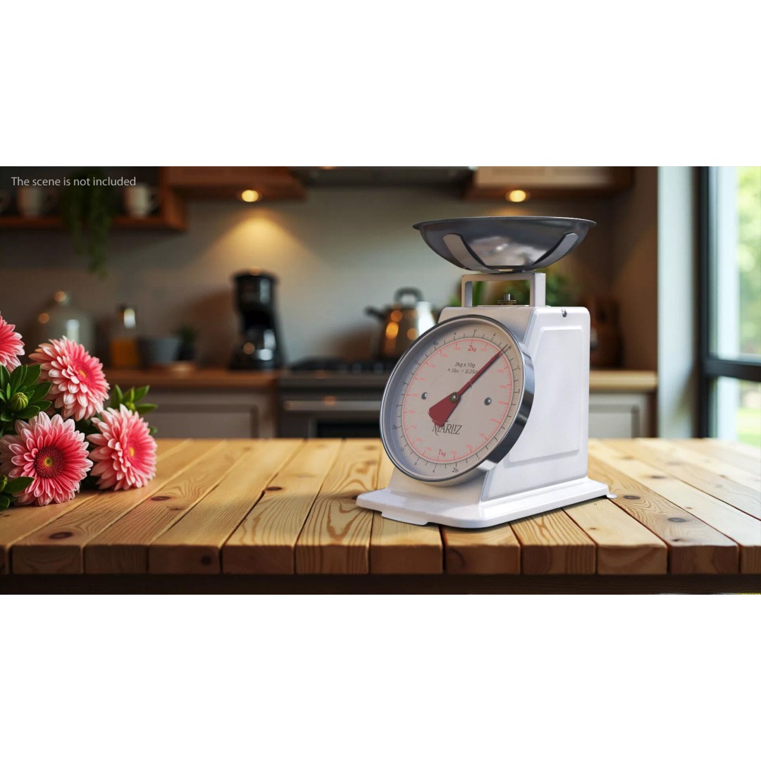 Marliz Kitchen Scale 3D Model – Retro White Design with PBR Textures - View 2