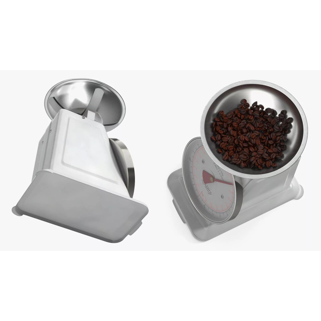 Marliz Kitchen Scale 3D Model – Retro White Design with PBR Textures - View 5