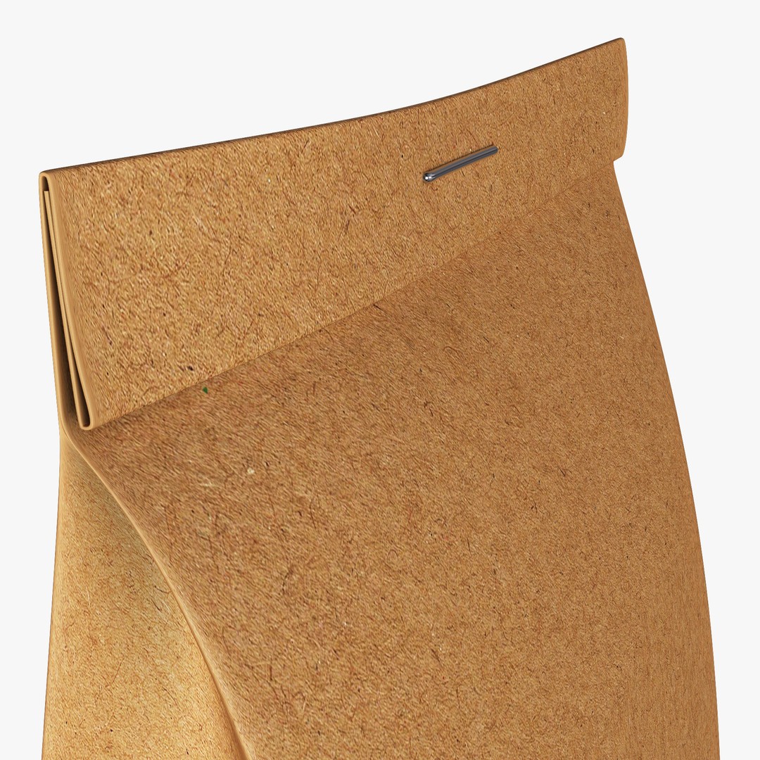 Paper Bag M 3D Model – High-Quality Realistic Asset, FBX, OBJ - View 10