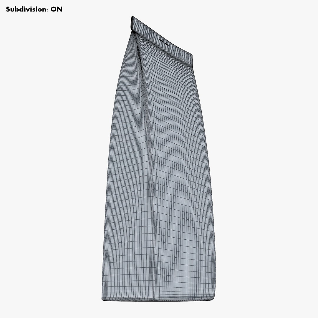 Paper Bag M 3D Model – High-Quality Realistic Asset, FBX, OBJ - View 13
