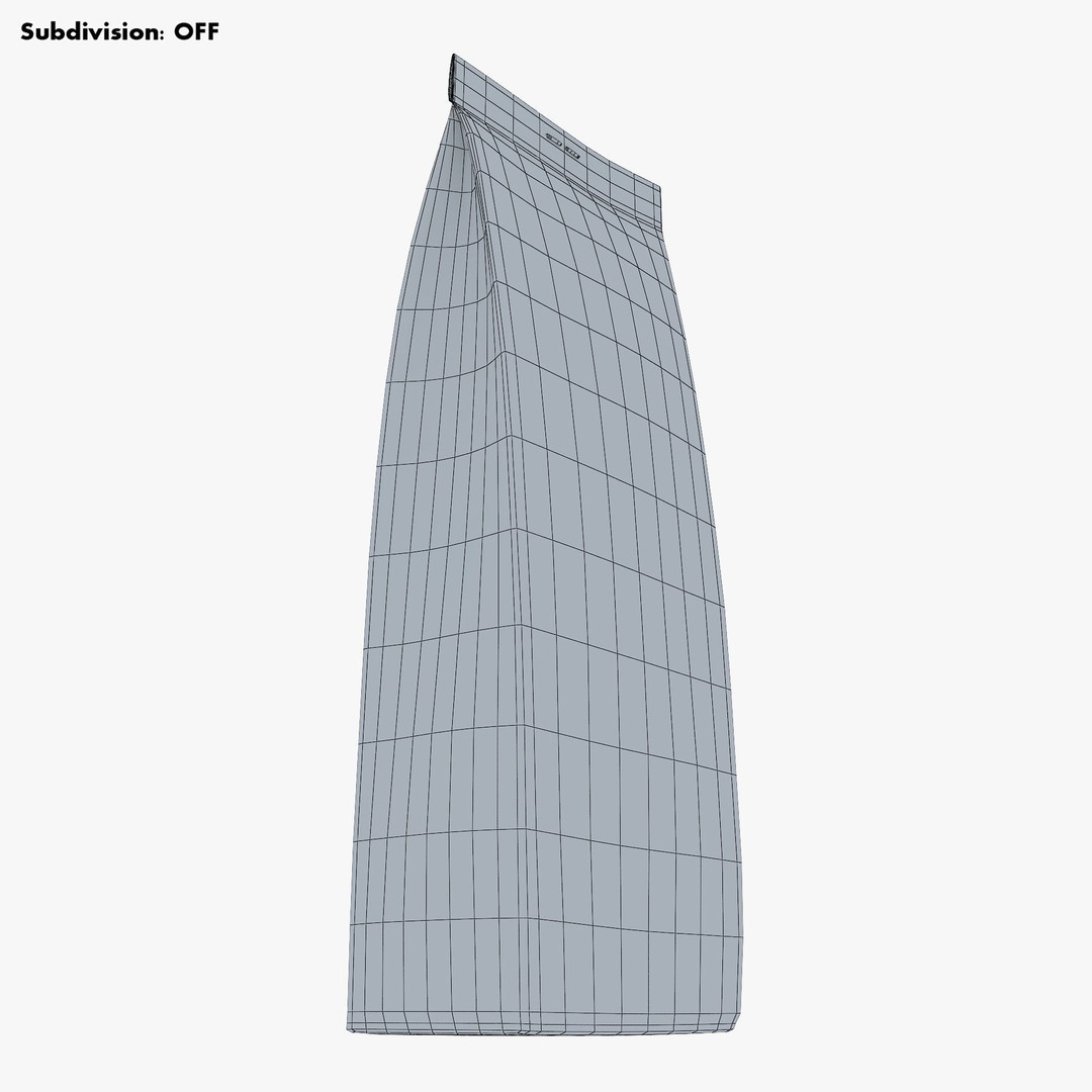 Paper Bag M 3D Model – High-Quality Realistic Asset, FBX, OBJ - View 14