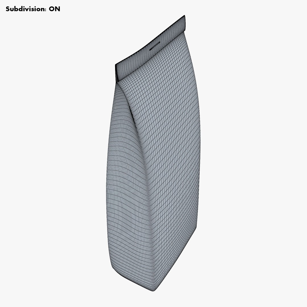 Paper Bag M 3D Model – High-Quality Realistic Asset, FBX, OBJ - View 19