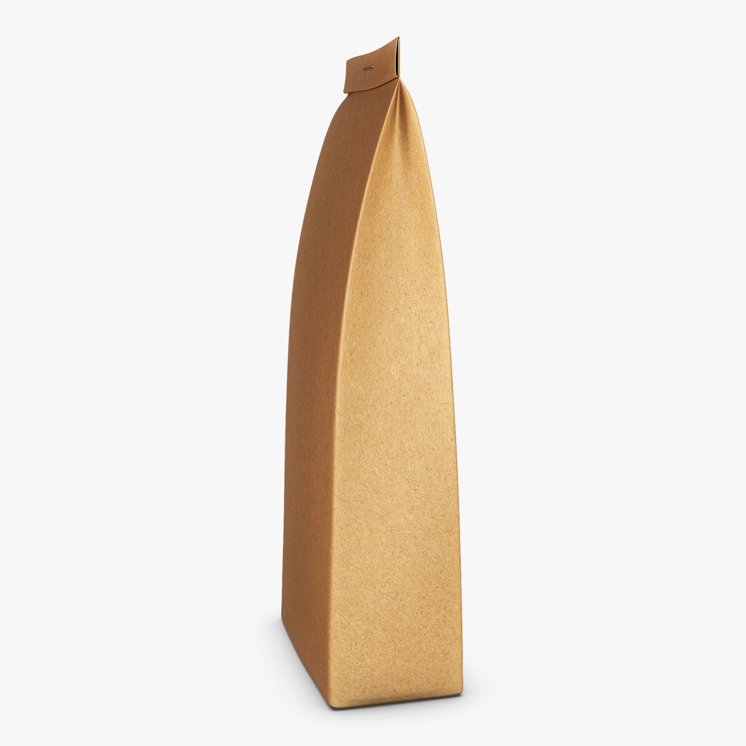 Paper Bag M 3D Model – High-Quality Realistic Asset, FBX, OBJ - View 7
