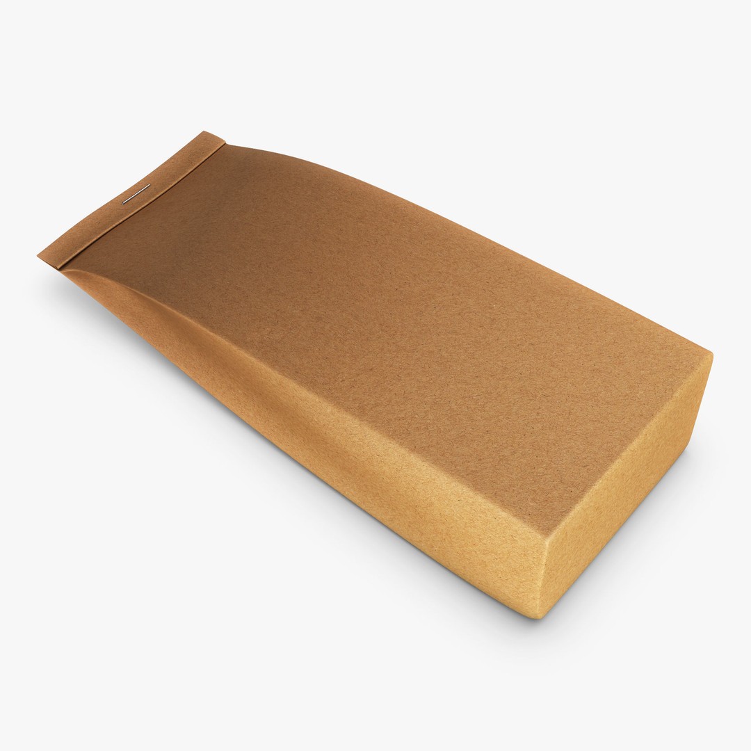 Paper Bag M 3D Model – High-Quality Realistic Asset, FBX, OBJ - View 8