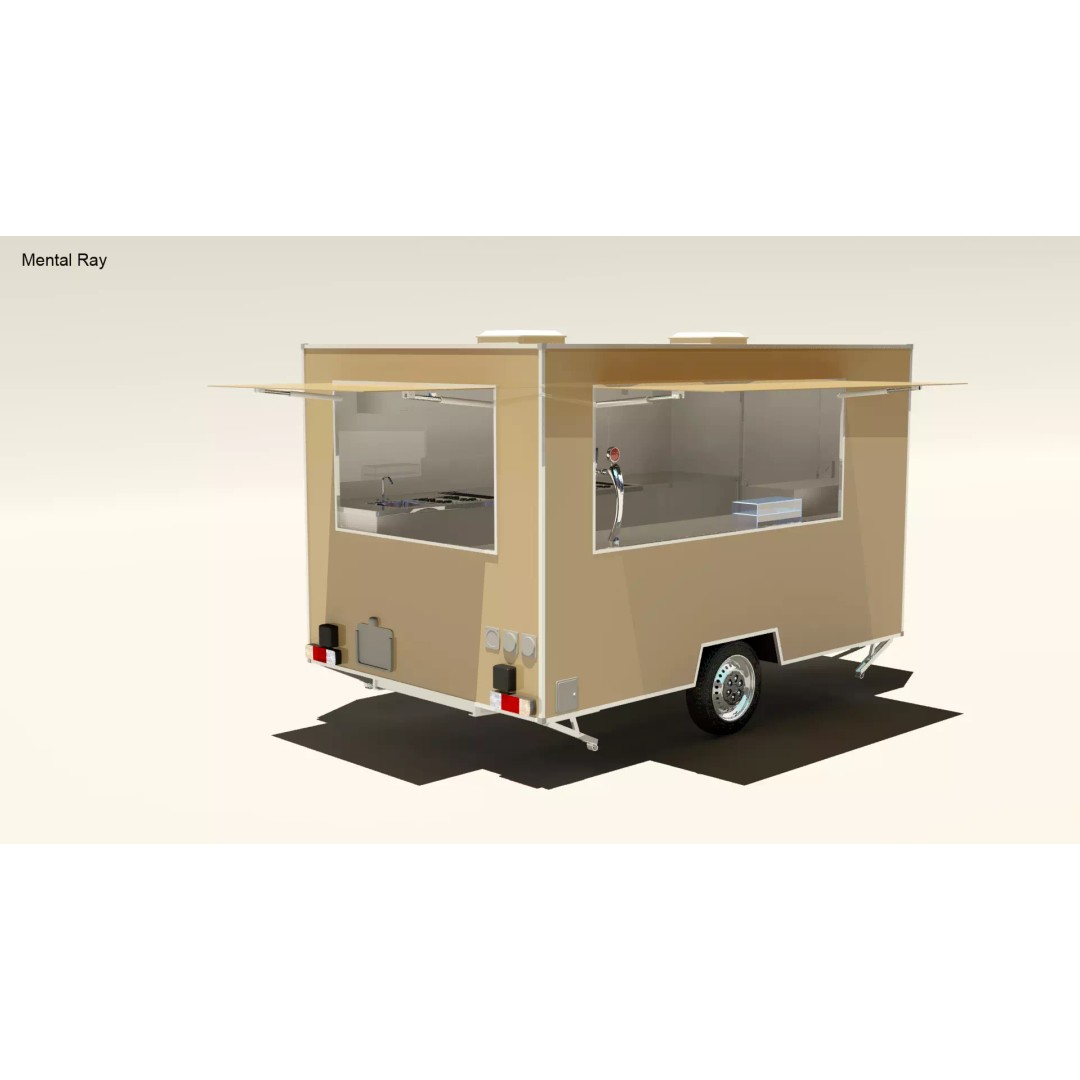 Catering Trailer 3D Model – High Poly Vehicle, FBX, 3ds Max - View 10