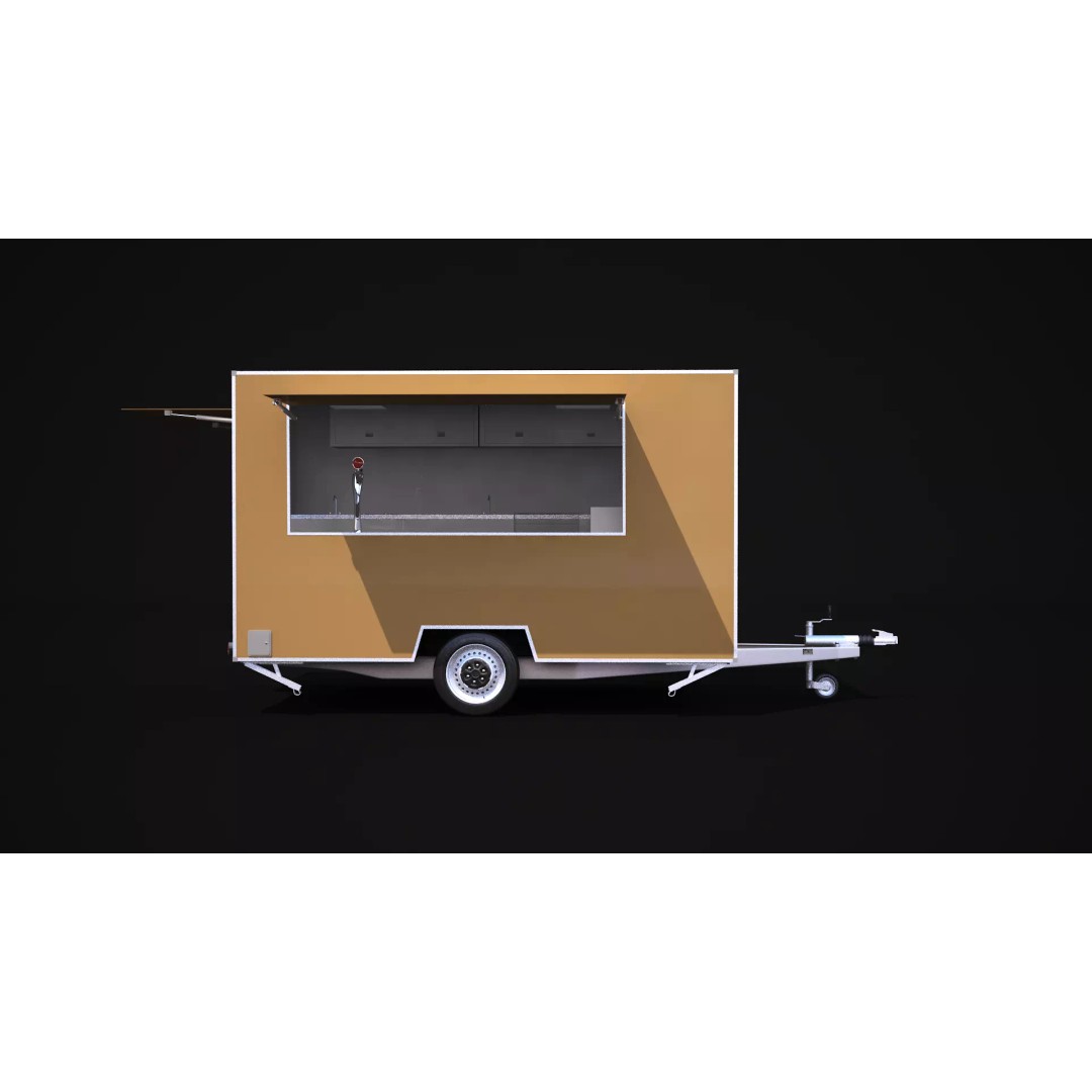Catering Trailer 3D Model – High Poly Vehicle, FBX, 3ds Max - View 3