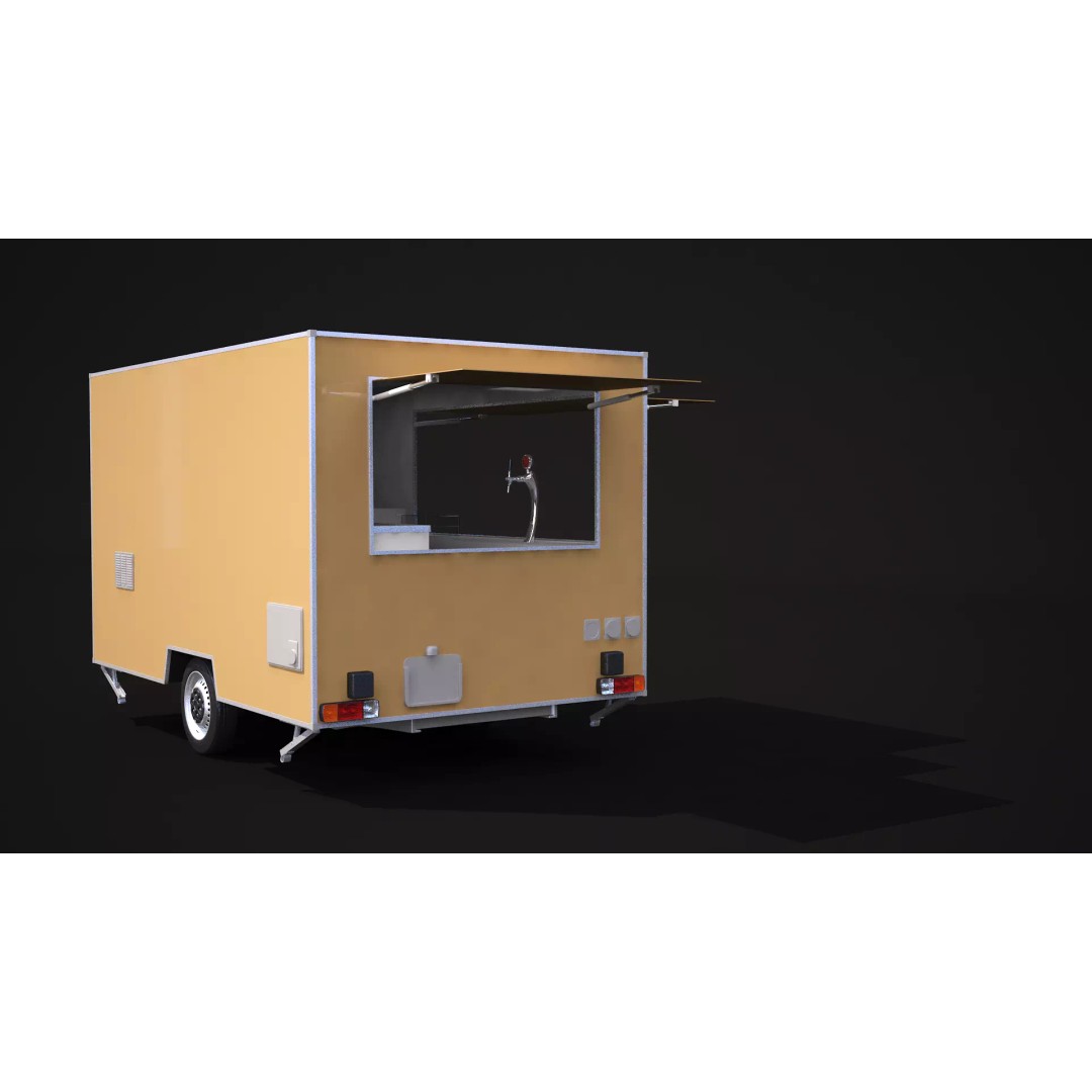 Catering Trailer 3D Model – High Poly Vehicle, FBX, 3ds Max - View 5