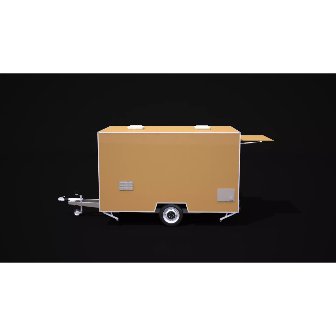 Catering Trailer 3D Model – High Poly Vehicle, FBX, 3ds Max - View 6