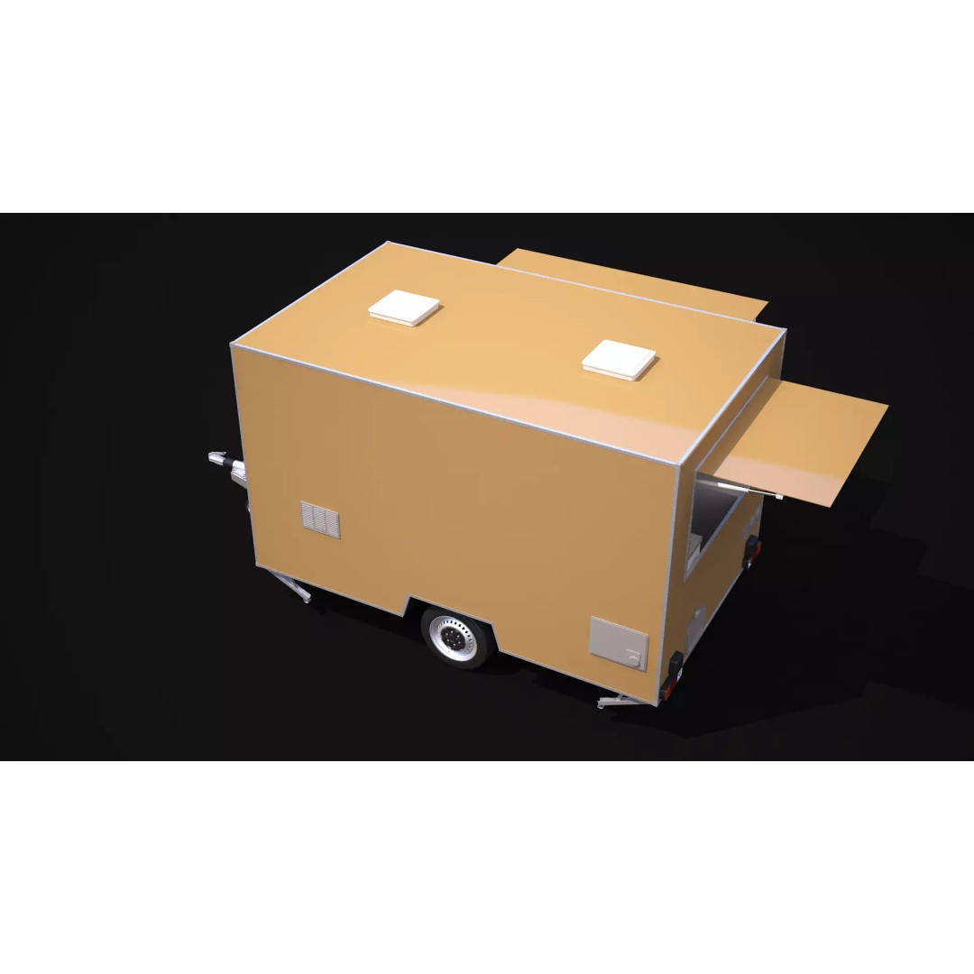 Catering Trailer 3D Model – High Poly Vehicle, FBX, 3ds Max - View 9