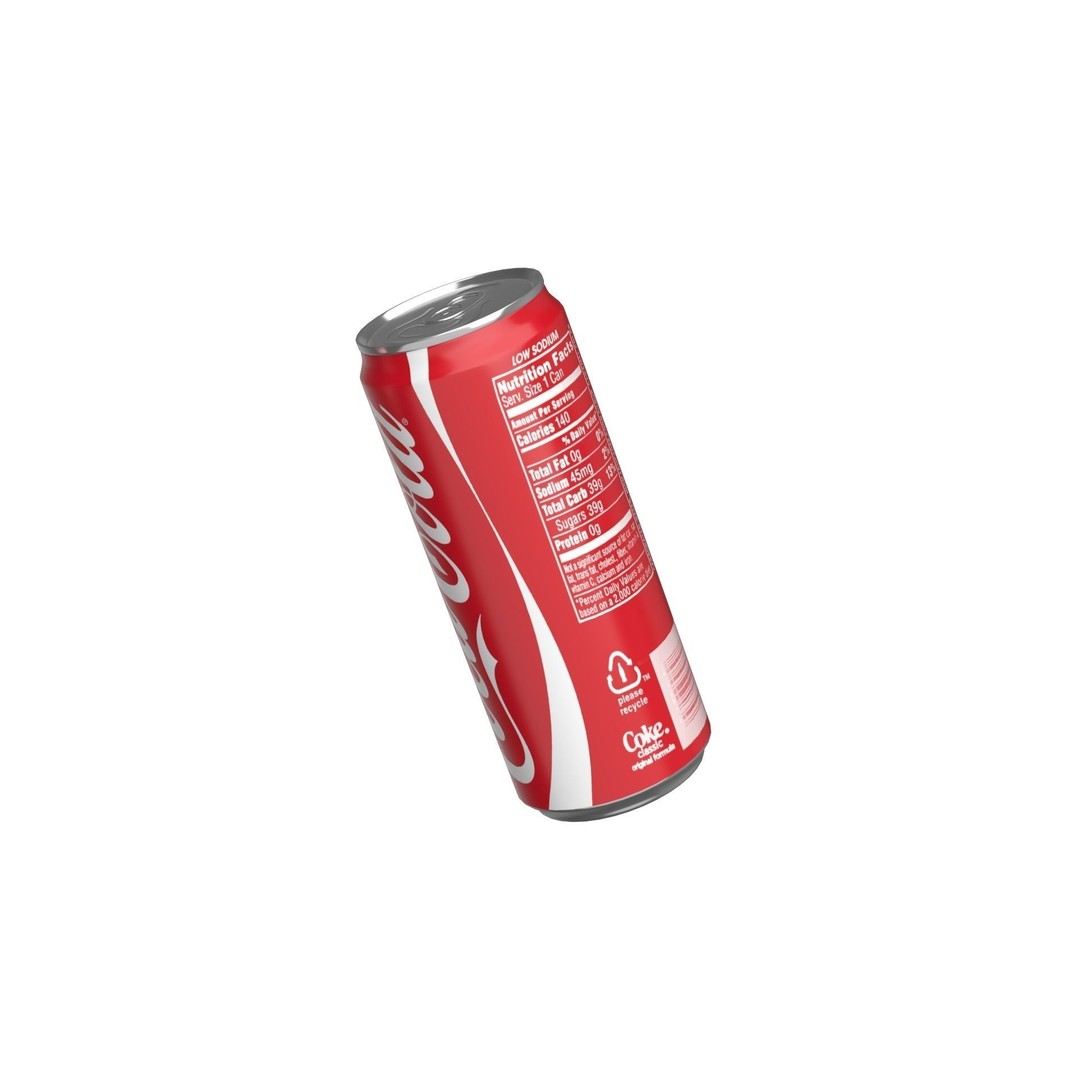 Coca Cola Drink Can 3D Model – Low Poly PBR Game Asset, FBX - View 13