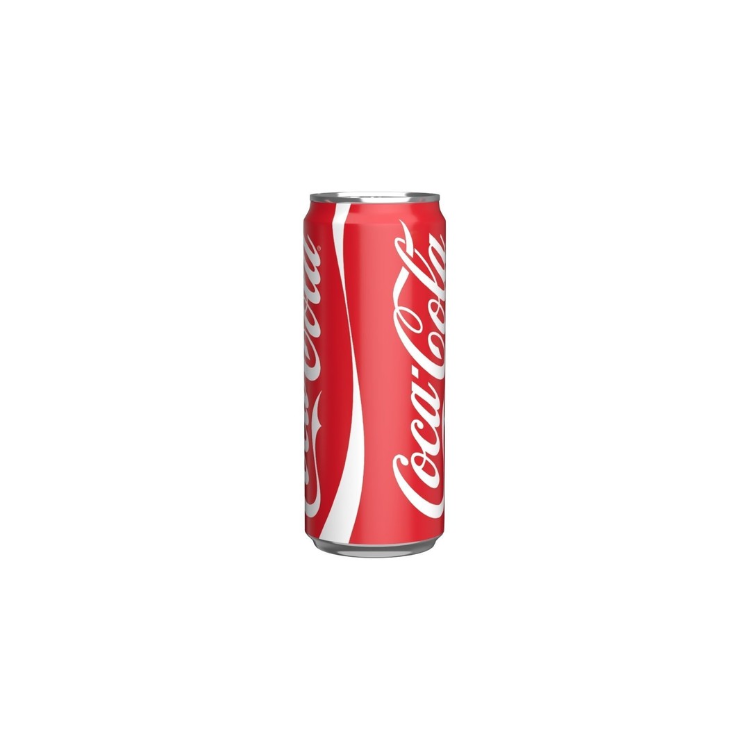 Coca Cola Drink Can 3D Model – Low Poly PBR Game Asset, FBX - View 3