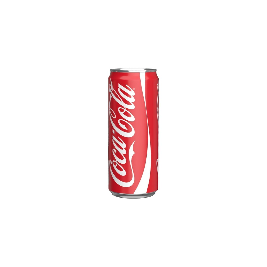 Coca Cola Drink Can 3D Model – Low Poly PBR Game Asset, FBX - View 4