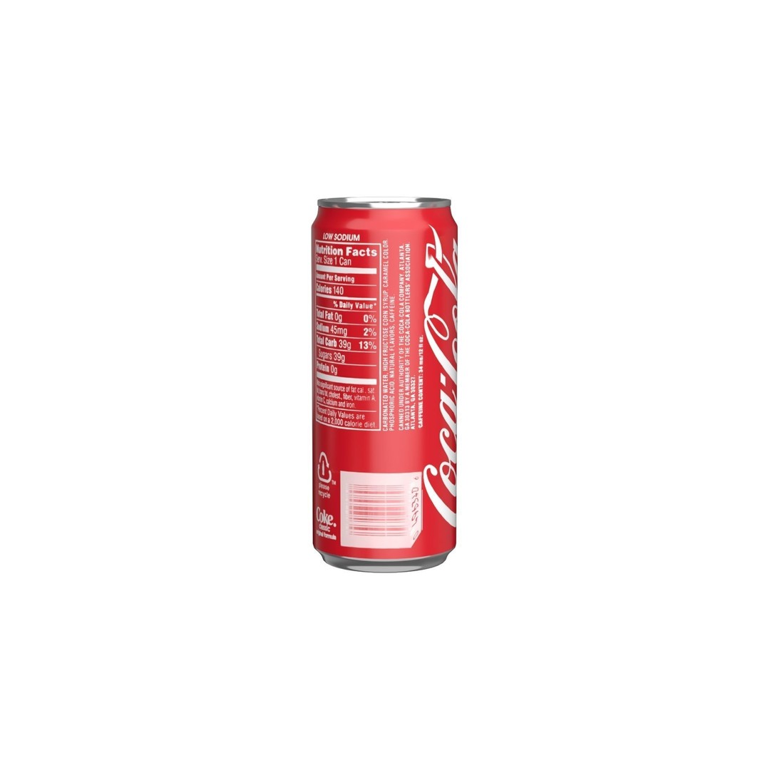 Coca Cola Drink Can 3D Model – Low Poly PBR Game Asset, FBX - View 6