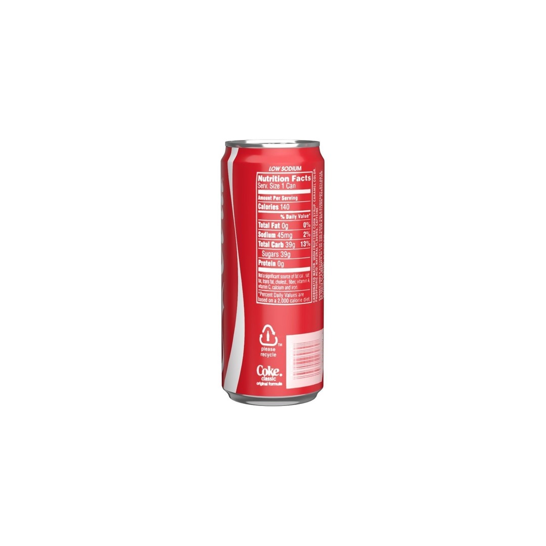 Coca Cola Drink Can 3D Model – Low Poly PBR Game Asset, FBX - View 7