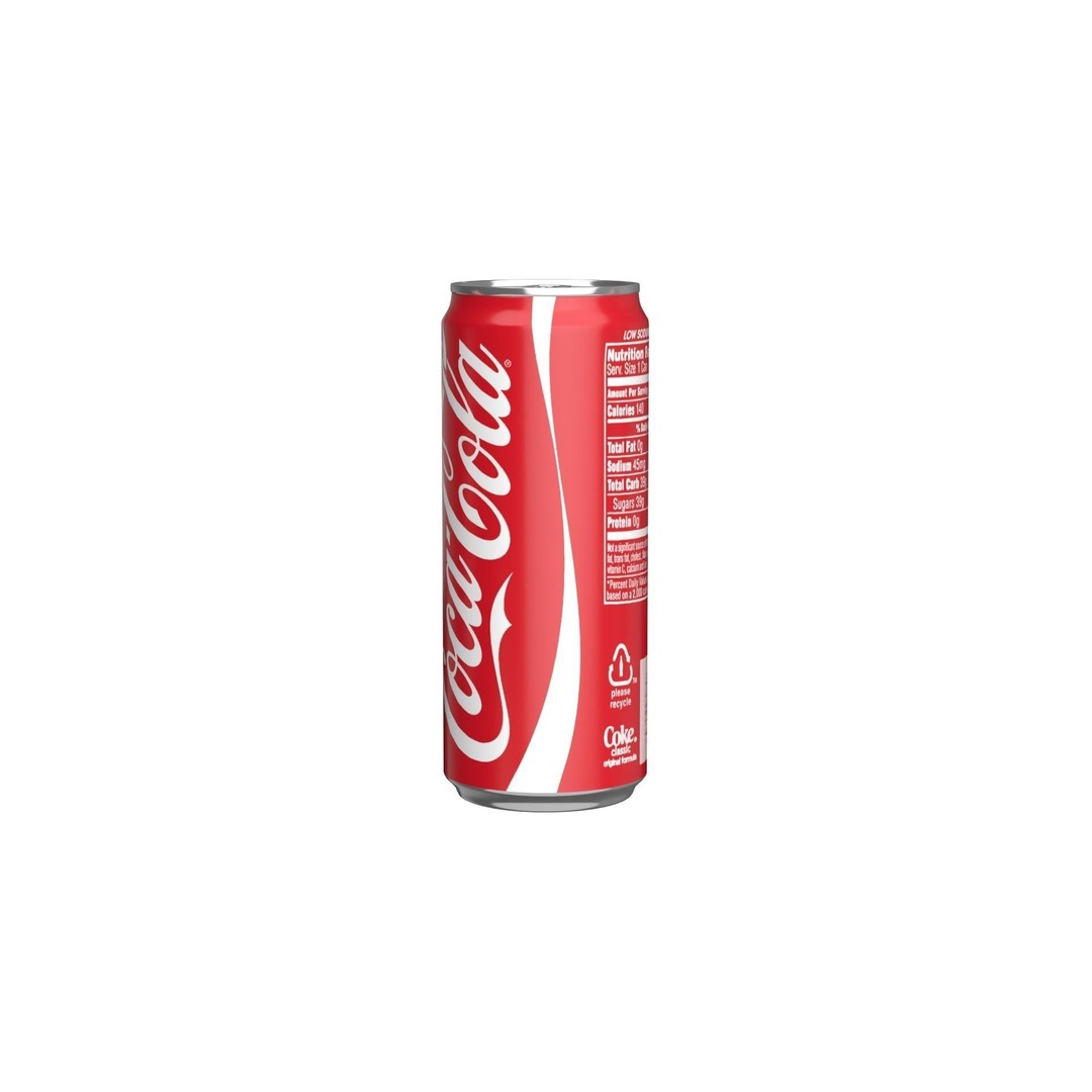 Coca Cola Drink Can 3D Model – Low Poly PBR Game Asset, FBX - View 8