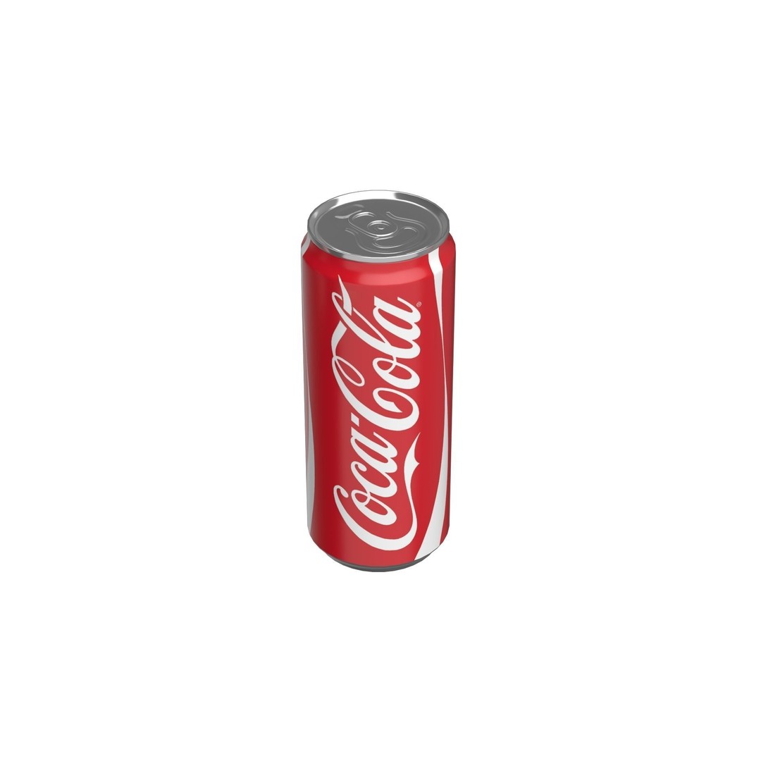 Coca Cola Drink Can 3D Model – Low Poly PBR Game Asset, FBX - View 9