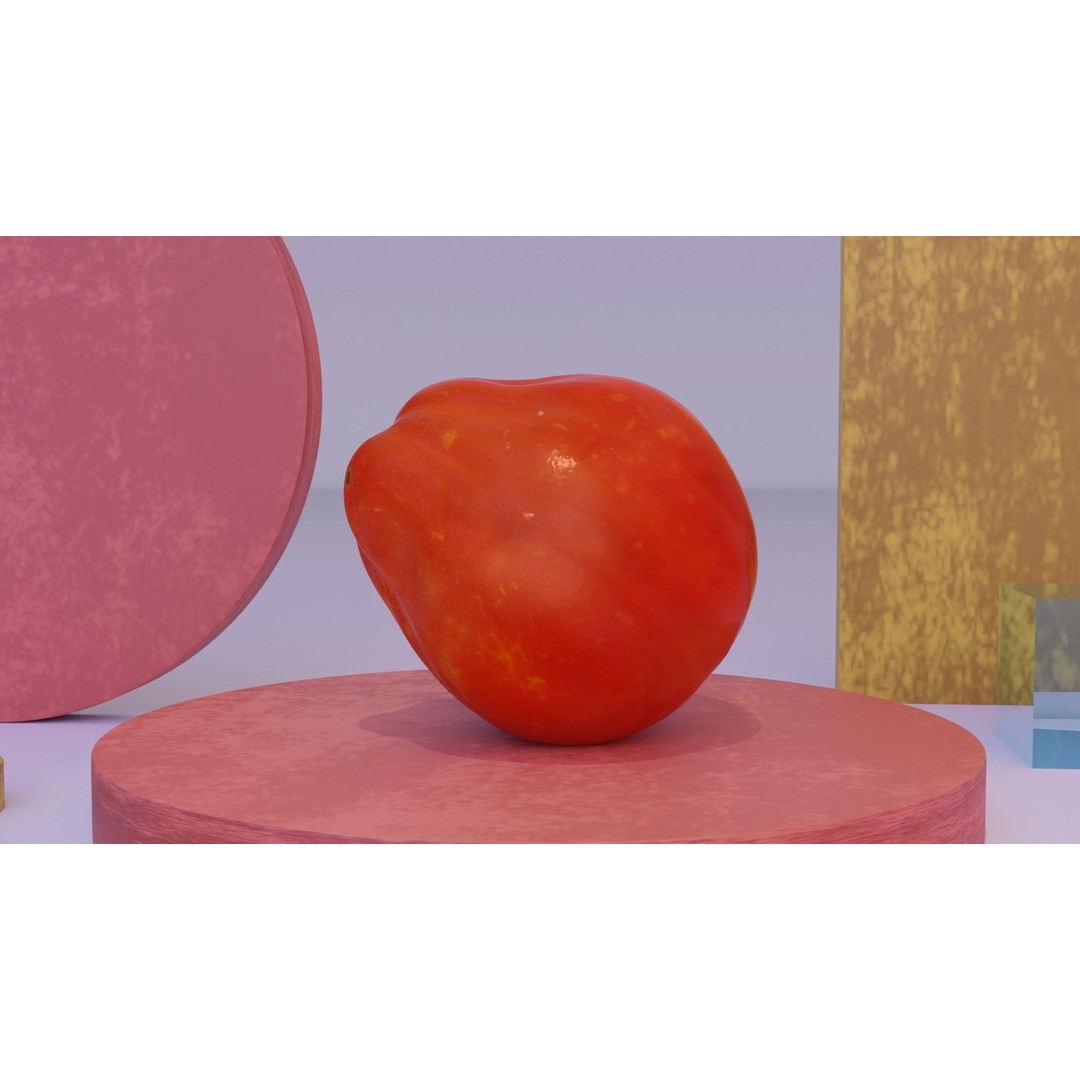 Photorealistic Tomato 3D Model – High Poly PBR Asset for Renders - View 10