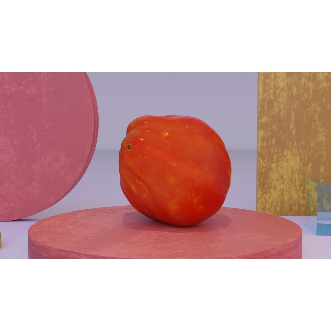 Photorealistic Tomato 3D Model – High Poly PBR Asset for Renders - View 11