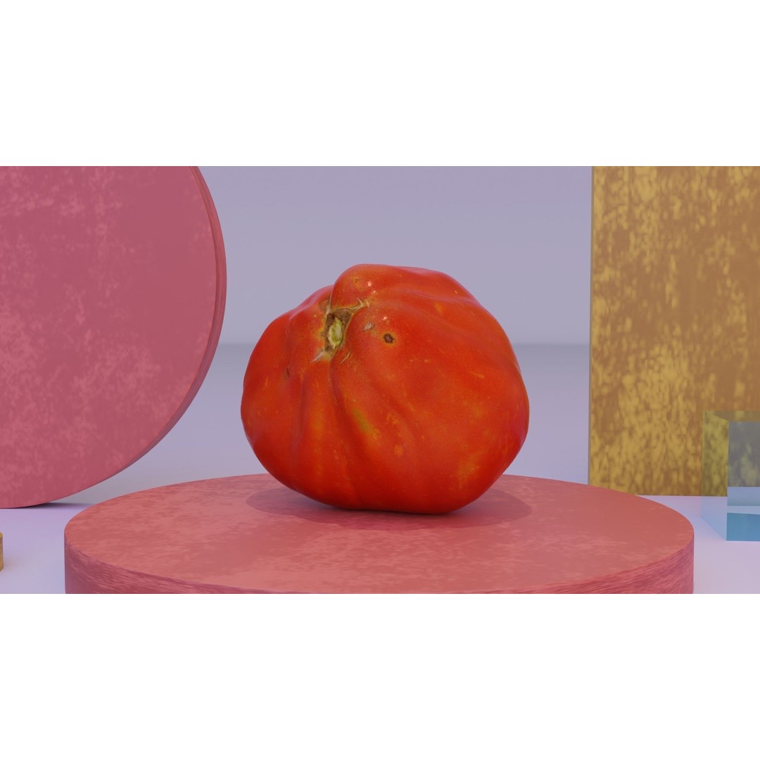Photorealistic Tomato 3D Model – High Poly PBR Asset for Renders - View 12